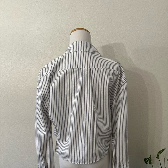 Striped Black and White Women's Jacket - Picture 4 of 6